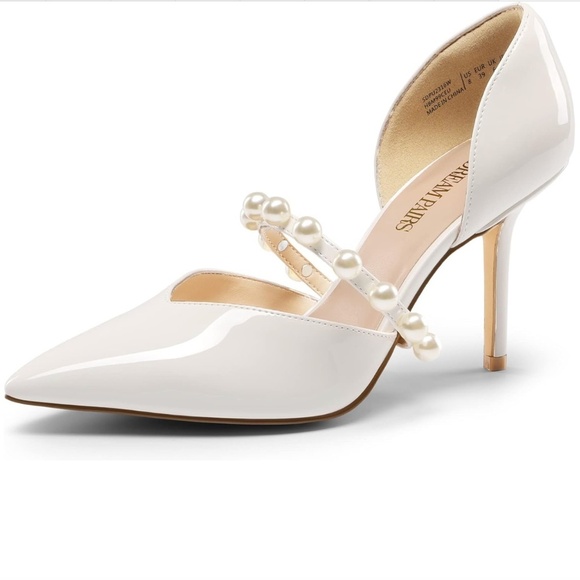 Shoes - Pearl Detail Pump Heels